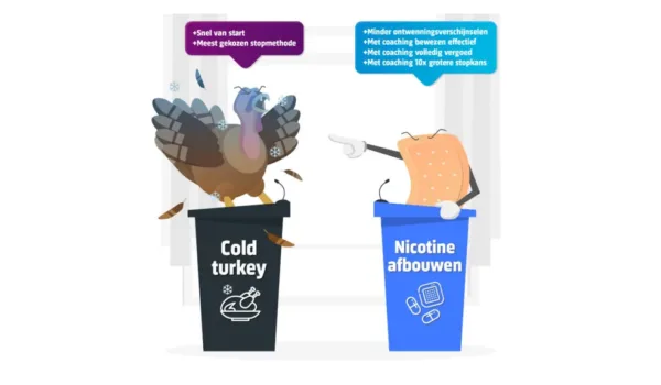 cold turkey debatteert met afbouwen met nicotinevervangers